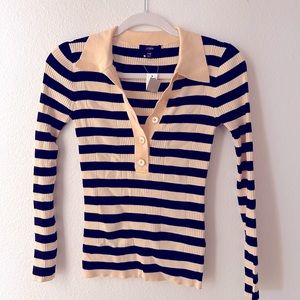 NWT J. crew stripe polo top